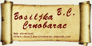 Bosiljka Crnobarac vizit kartica